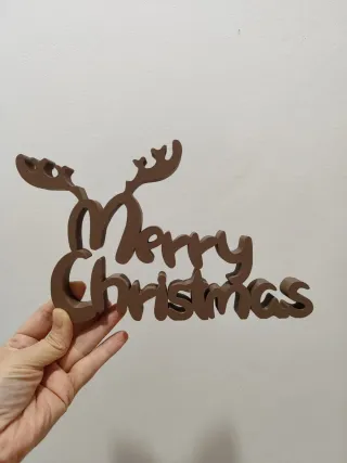 Adorno Navidad Madera Merry Christmas