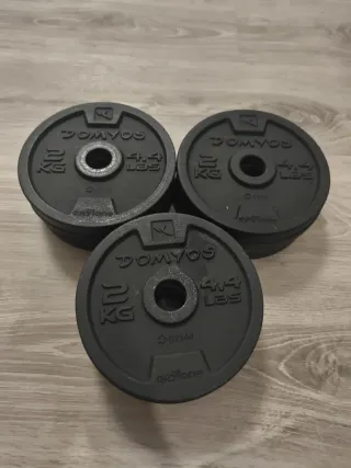 12 discos de peso Domyos 2 kg