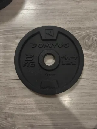 12 discos de peso Domyos 2 kg
