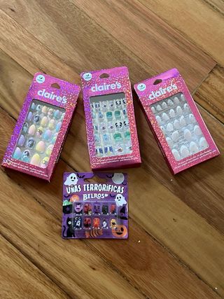 Lote 4 cajas uñas postizas Claire's