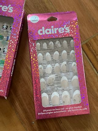Lote 4 cajas uñas postizas Claire's