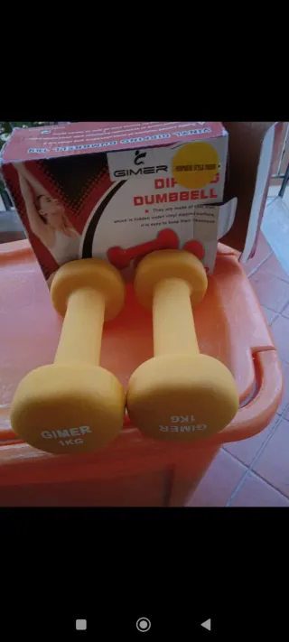 Coppia Manubri Gimer 1kg vintage