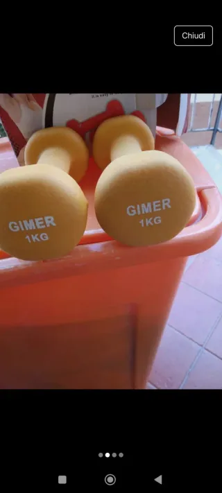Coppia Manubri Gimer 1kg vintage