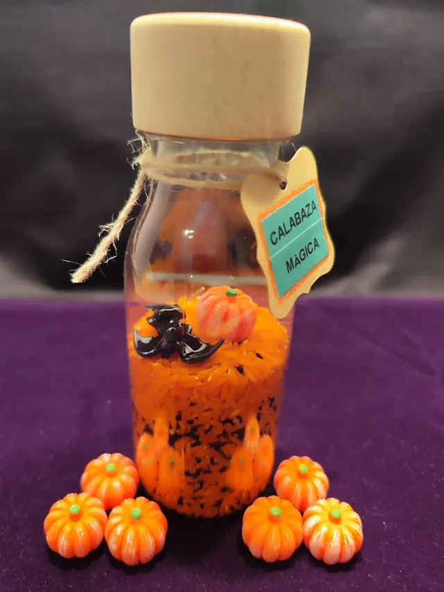 Botella sensorial Calabaza Mágica