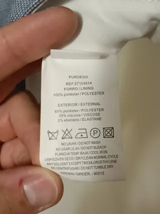 Traje azul claro PURO EGO -Nuevo- Talla M