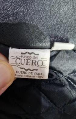 Chaqueta Cuero Argentino Talla L Negra