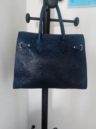 Bolso vintage piel avestruz The Genuine Leather