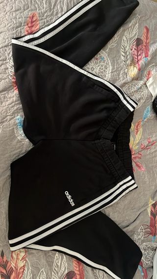 Pantalón Adidas Negro Rayas Blancas
