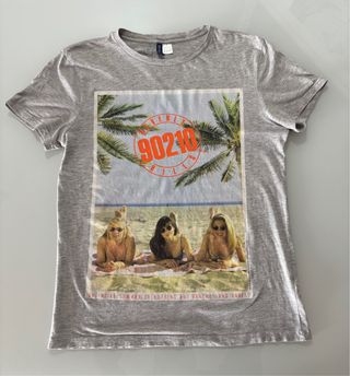 Camiseta Gris 90210 Beverly Hills Talla S