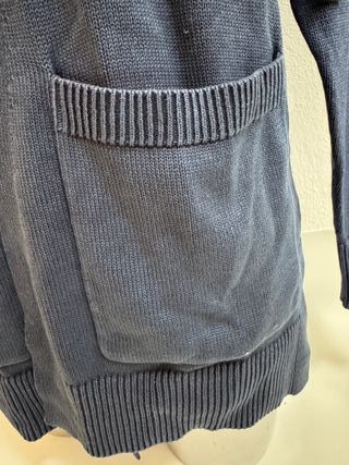 Jersey Cardigan Abierto Manga Larga Azul Talla S