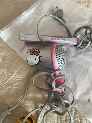 Secador y Planchas Mini Hello Kitty