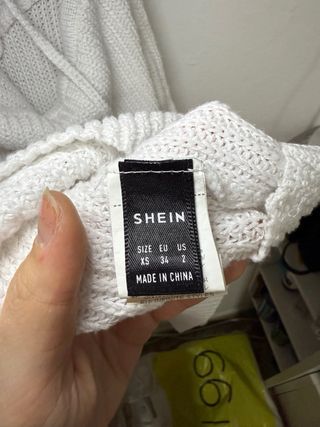 Vestido blanco de punto Shein
