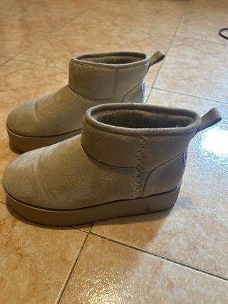 Botas Pull&Bear Beige Talla 37