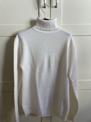 Jersey cuello vuelto blanco