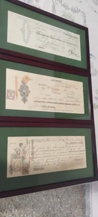 Pack .Antiguas letras y cheque