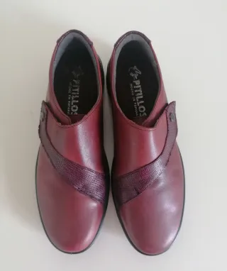 Zapatos Pitillos Burdeos Talla 39 Piel