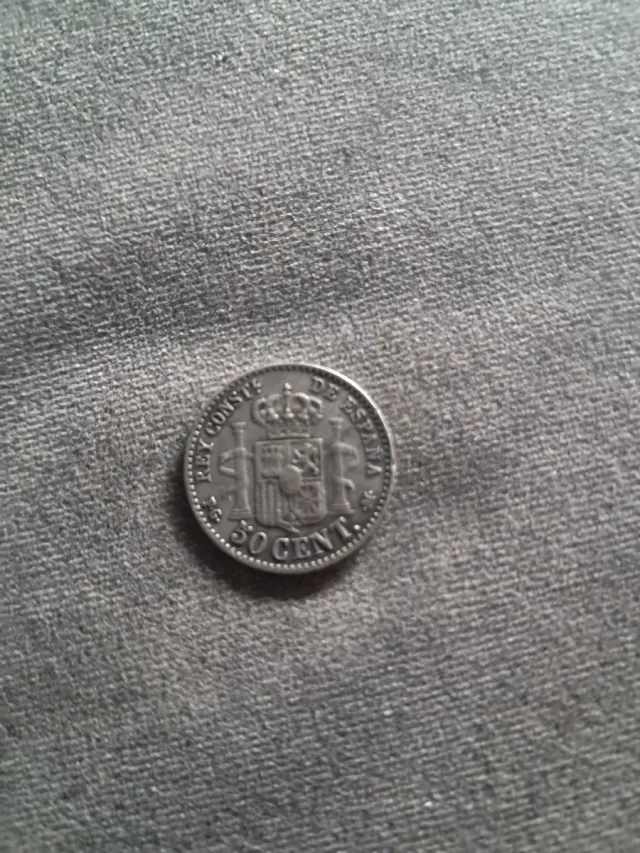 50 céntimos Alfonso XIII 1892 Plata