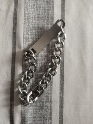 Pulsera de eslabones plateada