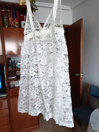 Camisón encaje blanco talla 40