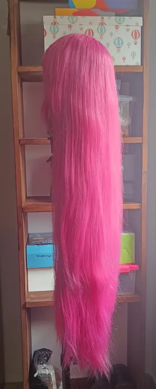 Peluca rosa chicle Cosplay/disfraz