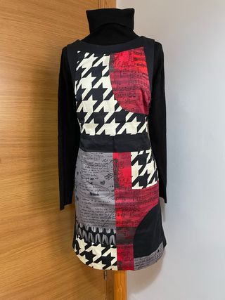 Vestido de invierno patchwork