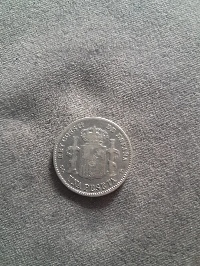 1 Peseta Alfonso XIII 1899 Plata