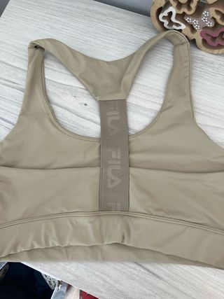 Sujetador deportivo Fila Beige
