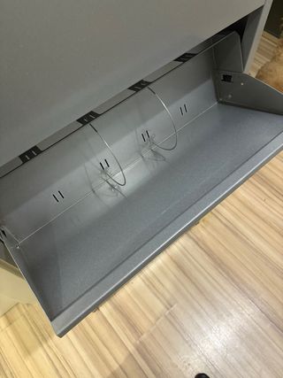 Porta scarpiera grigio metallizzato, con 5 scomparti