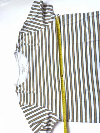Camiseta Sfera Rayas Marrón y Blanca Talla M