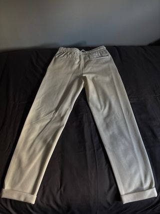 Conjunto Zara Sobrecamisa y Pantalón Blanco