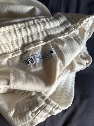 Conjunto Zara Sobrecamisa y Pantalón Blanco