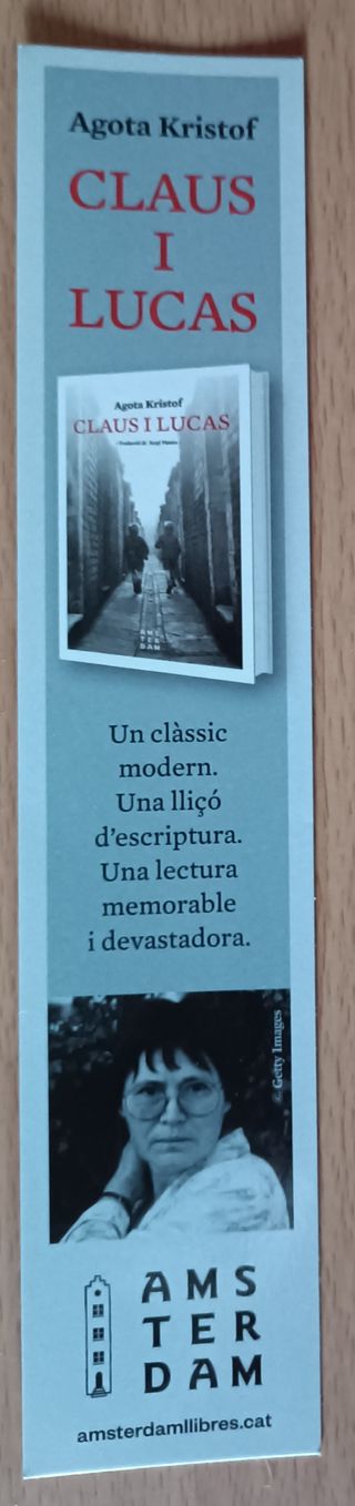 Punto de libro Claus i Lucas Agota Kristof
