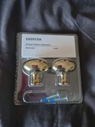 2 Pomos ENERYDA Dorados IKEA