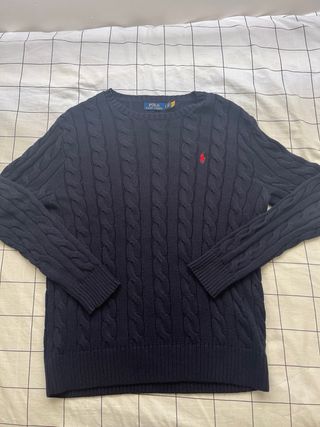 Jersey Polo Ralph Lauren Azul Cable Knit