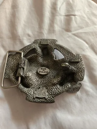 Hebilla Antigua Inglesa The Bulldog Plata