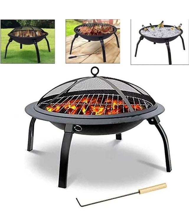 Braseiro Metálico Preto/Churrasqueira