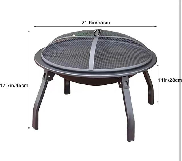 Brasero/Barbacoa Metálico Negro