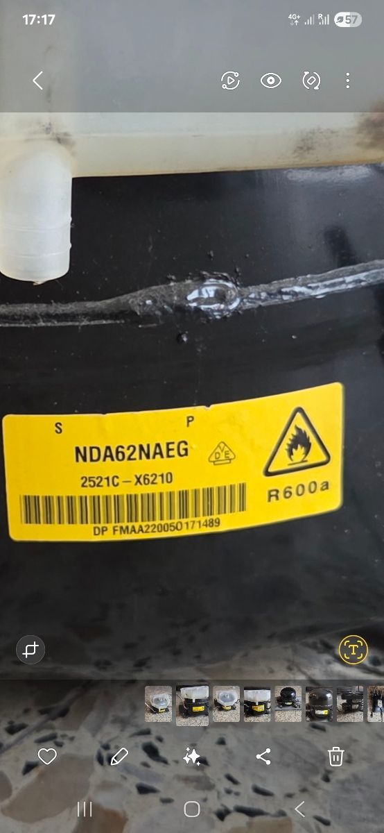 Motor Nevera NDA62NAEG R600a