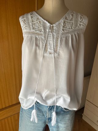Blusa El Corte Inglés blanca