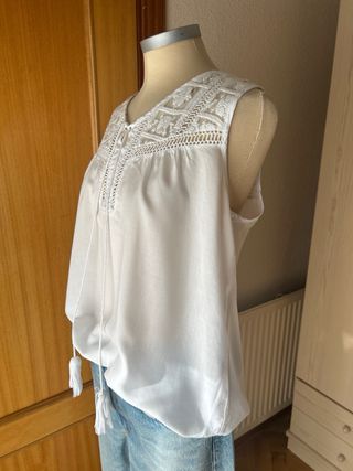 Blusa El Corte Inglés blanca