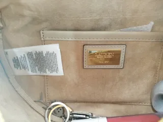 Bolso riñonera Lauren Ralph Lauren piel beige