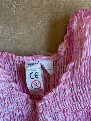 Vestido tutu rosa Souza talla 5-7 años