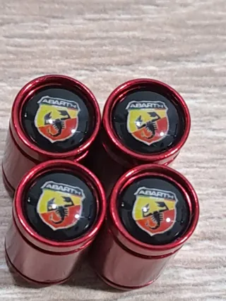 Tapones Válvula Abarth Rojo