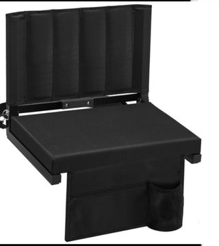 Silla plegable con respaldo y bolsillos