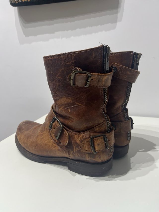 Botas Biker Frye Marrón Mujer