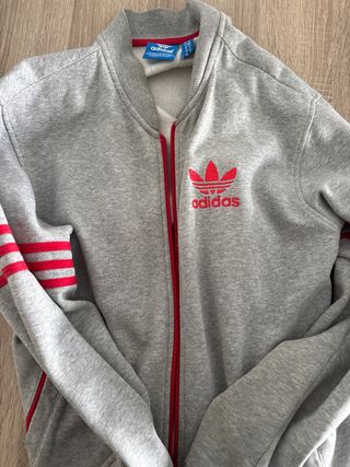 Sudadera Adidas 96 Originals Gris Roja
