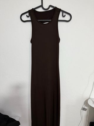 Vestido marrón largo Shein