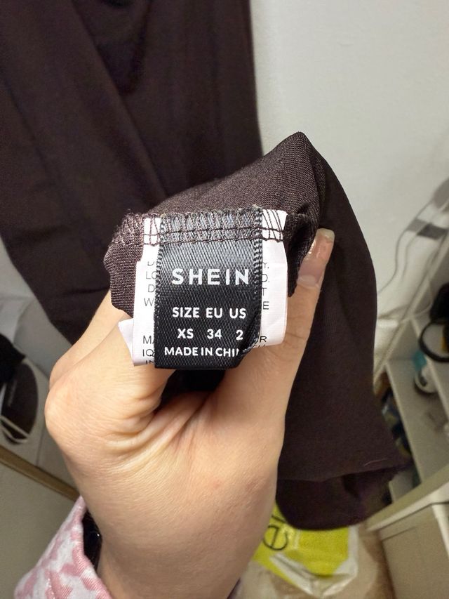 Vestido marrón largo Shein