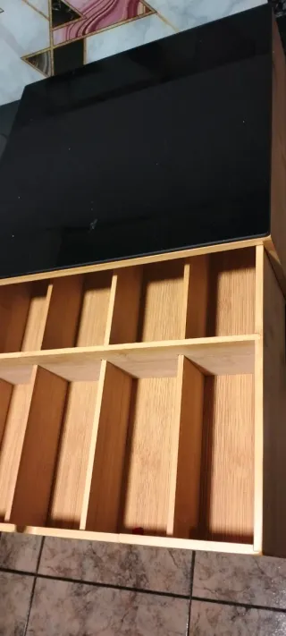 Cajón Organizador Cápsulas Café Bambú y Cristal