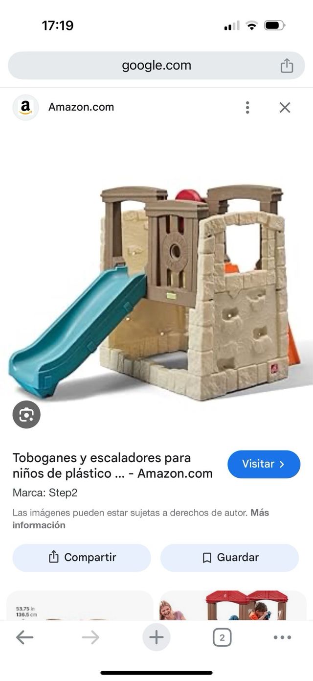 Castillo infantil con tobogán para jardín